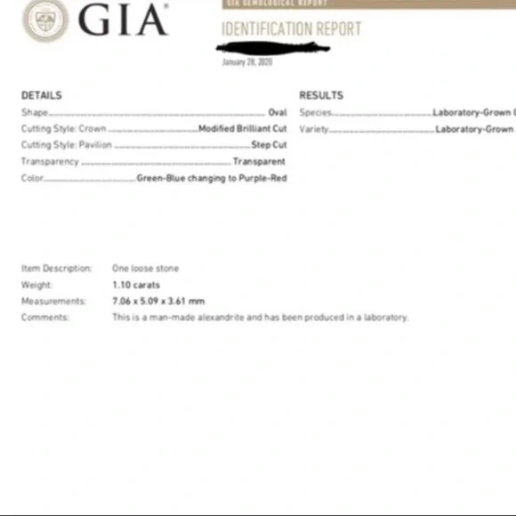 🌹FINAL PRICE REDUCTION $2000🌹 GIA CERTIFIED ALEXANDRITE AND DIAMOND RING - Picture 9 of 16